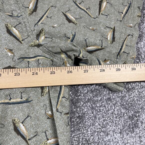 Woolrich Button Down Shirt Mens Extra Large Fishing Fish Short Sleeve Cotton - Picture 9 of 10